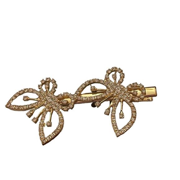 NWT INC INTERNATIONAL CONCEPTS butterfly barrette GOLD TONE - Picture 1 of 4